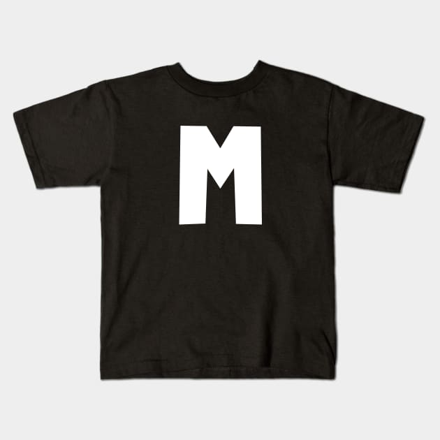 Initial name letter M Kids T-Shirt by Abz_Cloth